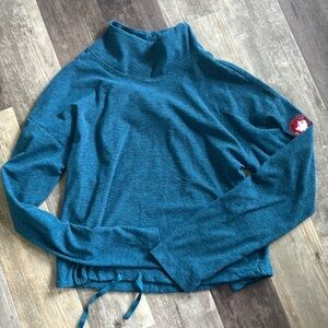 Canada Weather Gear Turquoise Supreme Soft Mock Neck Sweatshirt Size small